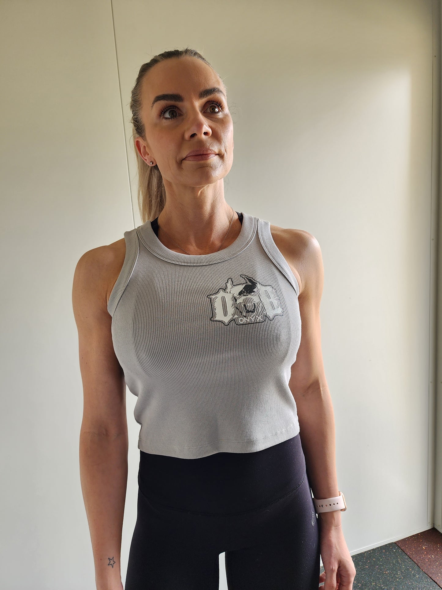 Women's Crop Singlet Grey