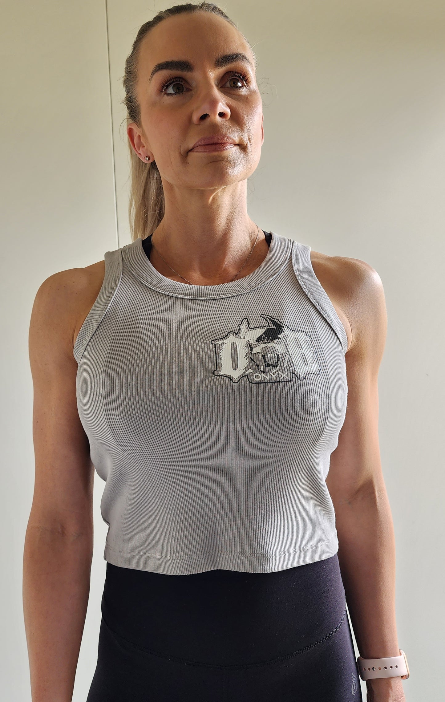 Women's Crop Singlet Grey