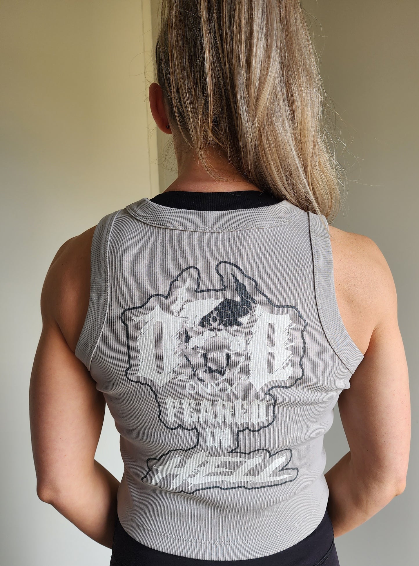 Women's Crop Singlet Grey