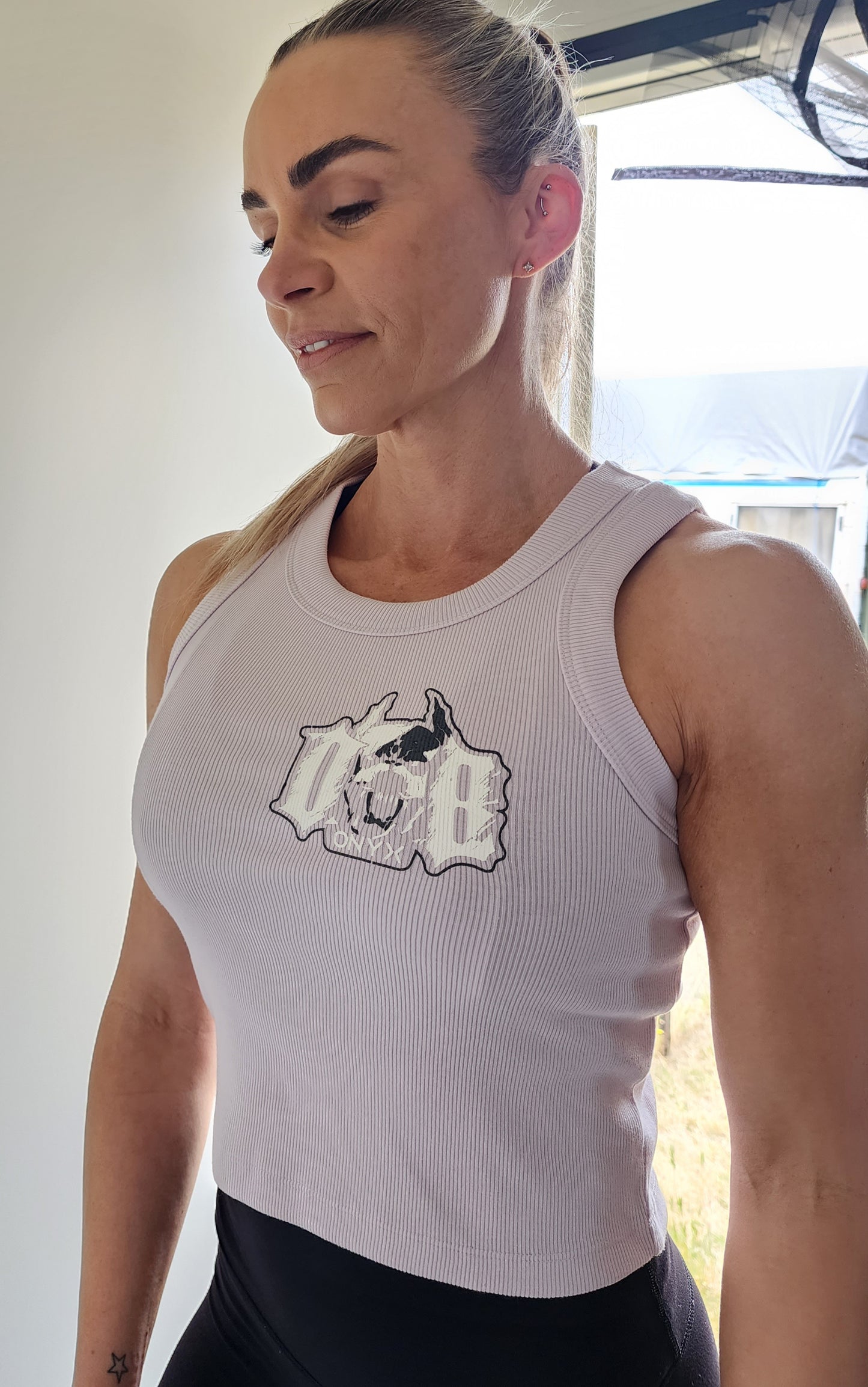 Women's Crop Singlet Pink