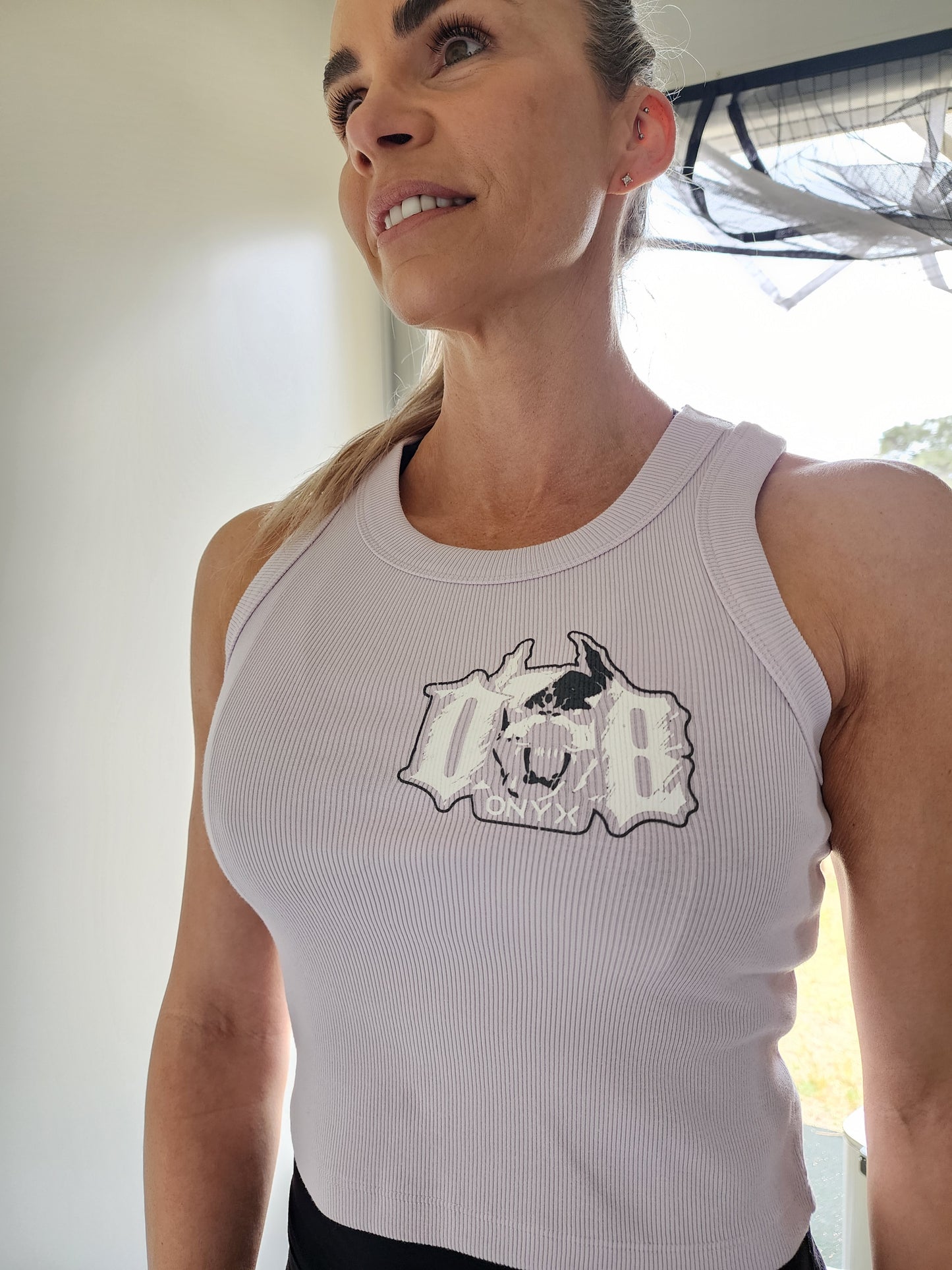 Women's Crop Singlet Pink