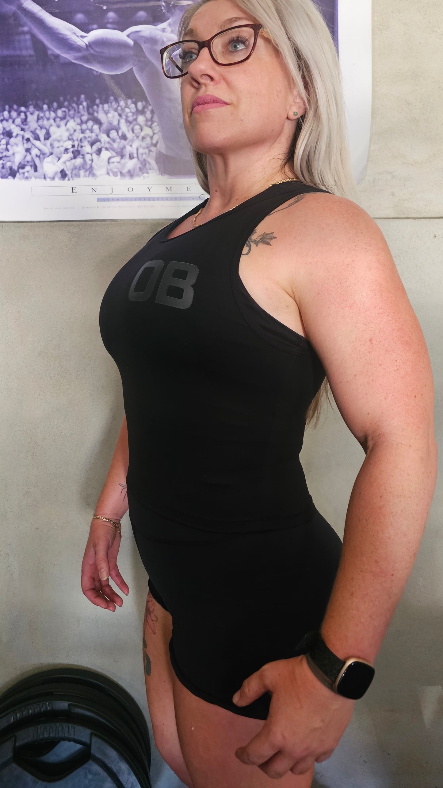 OB Black on Black Crop Tank
