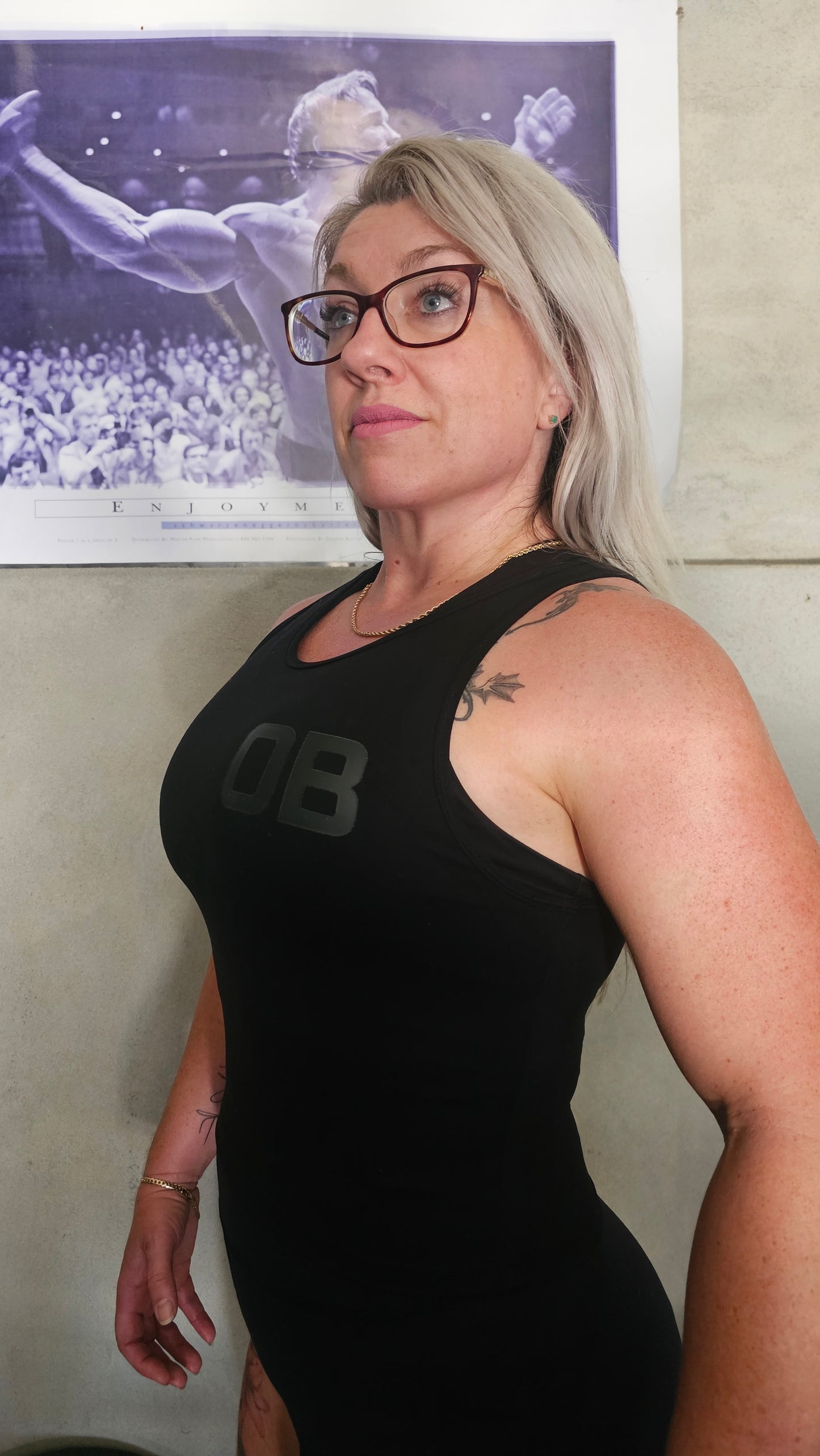 OB Black on Black Crop Tank