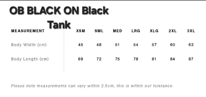 OB Black on Black Tank