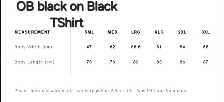 OB Black on Black Tshirt