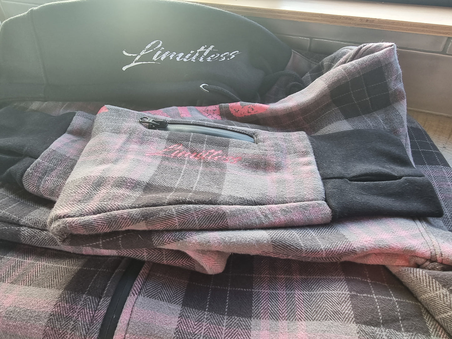 Pink Grey Lumberjacket