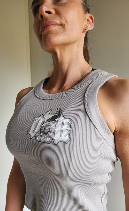 Women's Crop Singlet Grey