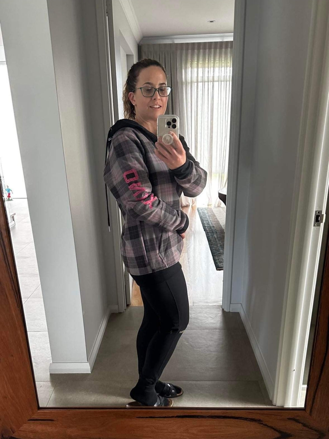 Pink Grey Lumberjacket