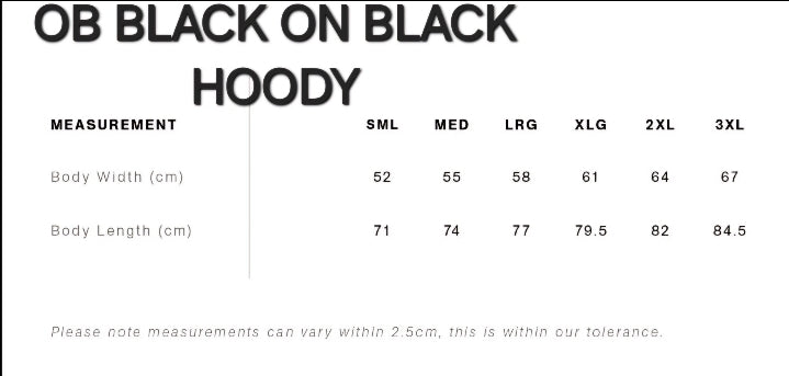 OB Black on Black Hoody